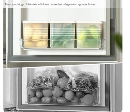 Fridge Storage Boxes (Pack of 6) | Airtight Food Storage Containers | Refrigerator Organizer Set