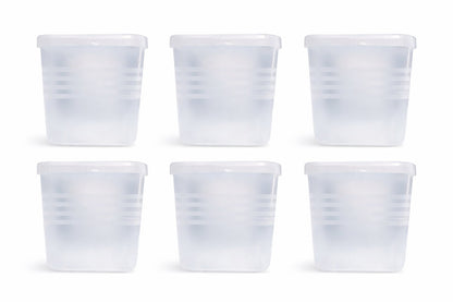 Fridge Storage Boxes (Pack of 6) | Airtight Food Storage Containers | Refrigerator Organizer Set