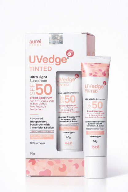 Uvedge Tinted Sunscreen SPF 50 | Broad Spectrum UV Protection with Natural Coverage