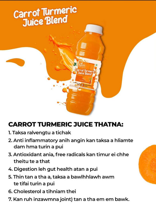 Carrot Turmeric Juice (850 ml) By Kim's Natural Healing
