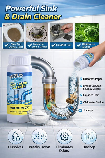 Sink & Drain Cleaner Clog remover powder